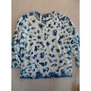 John Ashford Sweatshirt Men's XL Blue Tie Dye Lightweight Long Sleeve Crew neck